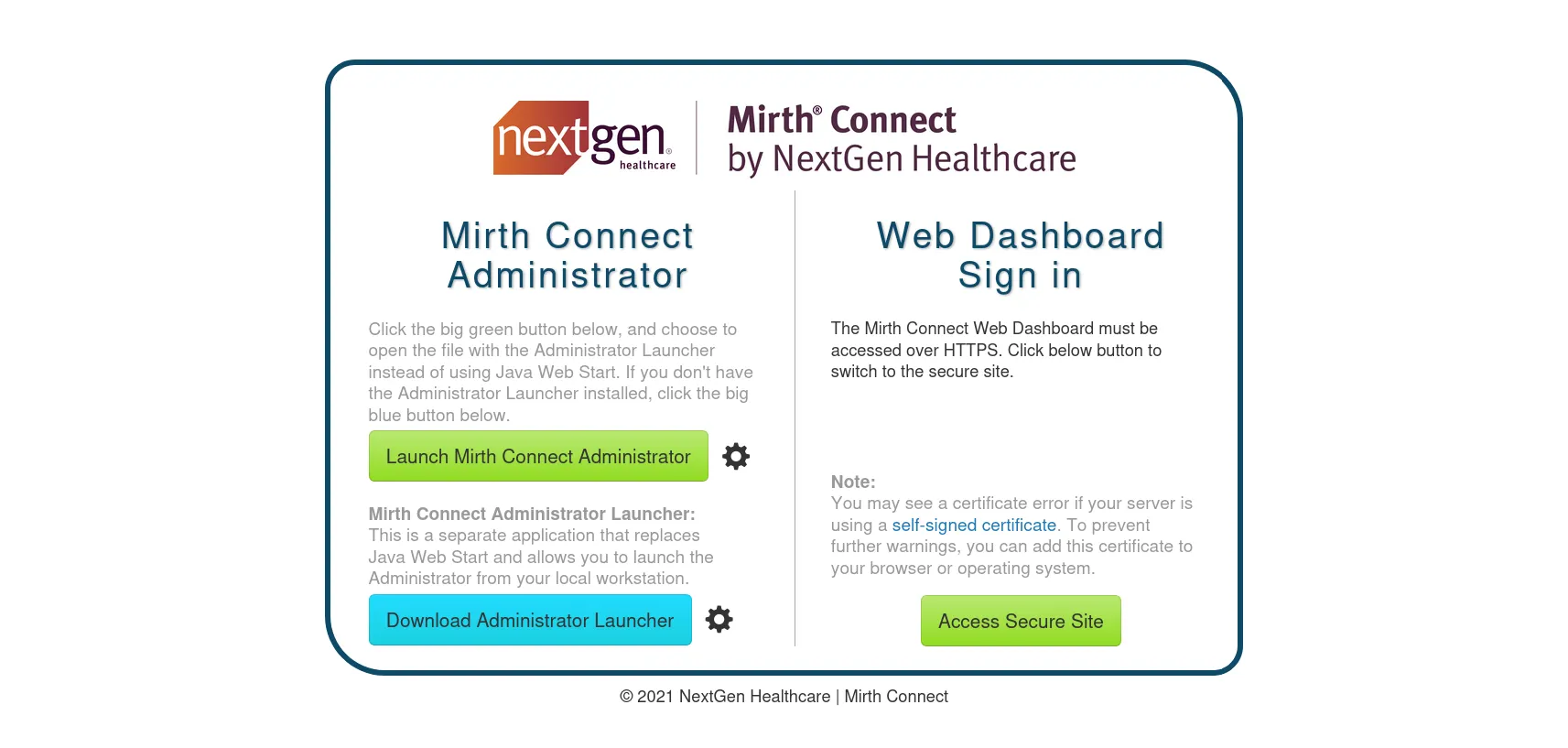 Mirth Connect Administrator