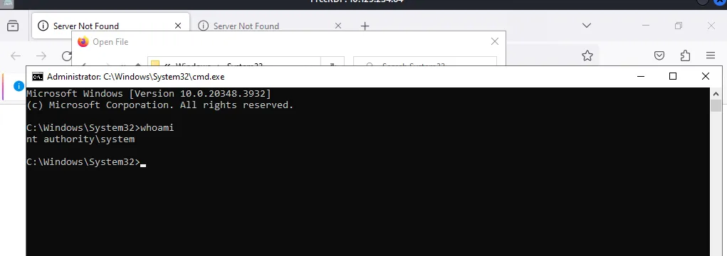 SYSTEM権限のシェル
