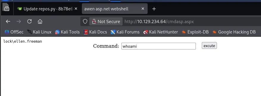 webshell - whoami