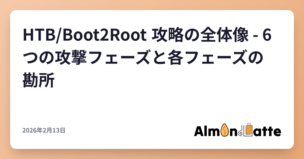 HTB/Boot2Root 攻略の全体像 - 6つの攻撃フェーズと各フェーズの勘所